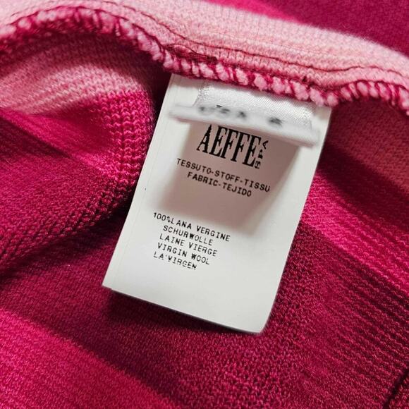 Moschino Couture! Pink Striped Wool Knit Double-Breasted Oversized Coat Rare - Picture 13 of 14